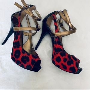 Guess Red Slingback Heel